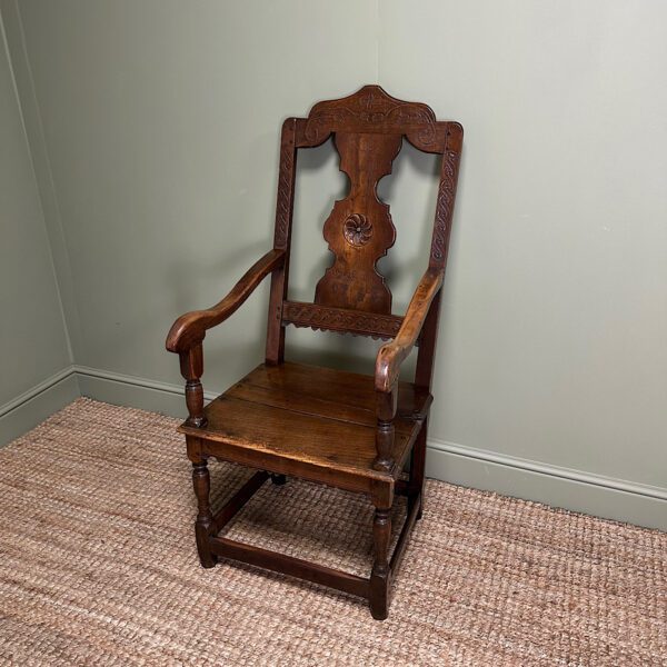 Period Oak Georgian Antique Country Chair dated 1793