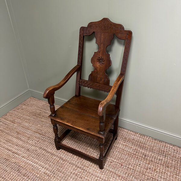 Period Oak Georgian Antique Country Chair dated 1793