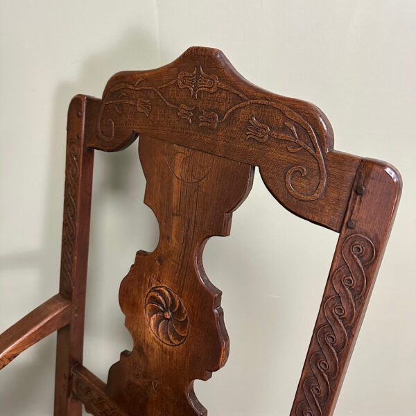 Period Oak Georgian Antique Country Chair dated 1793