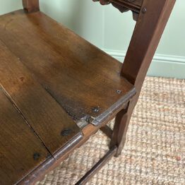 Period Oak Georgian Antique Country Chair dated 1793