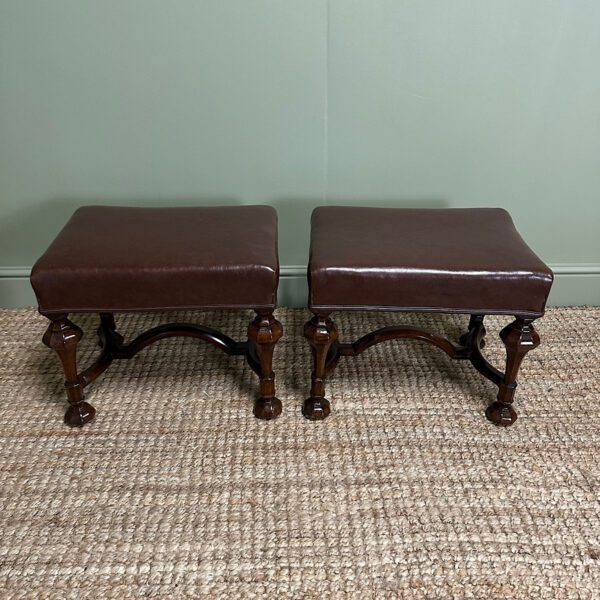 Unusual Victorian Pair of Antique Stools