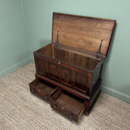 Country House Period Antique Oak Mule Chest