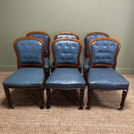 Quality Set Of Six Antique Victorian Mahogany Dining Chairs