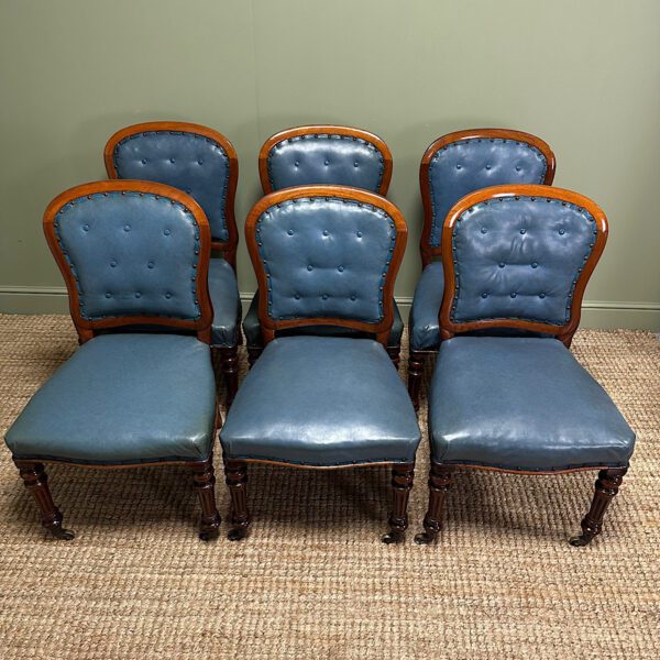 Quality Set Of Six Antique Victorian Mahogany Dining Chairs