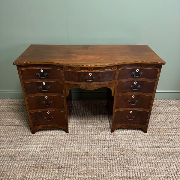 Outstanding Large Inlaid Victorian Mahogany Desk