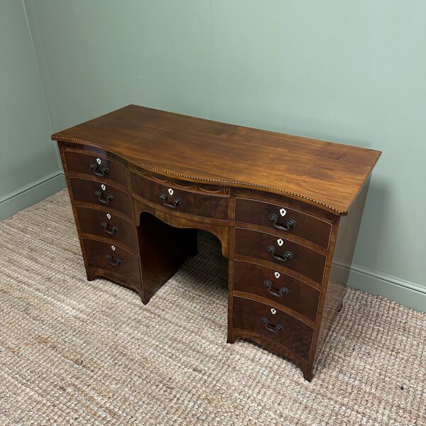 Outstanding Large Inlaid Victorian Mahogany Desk