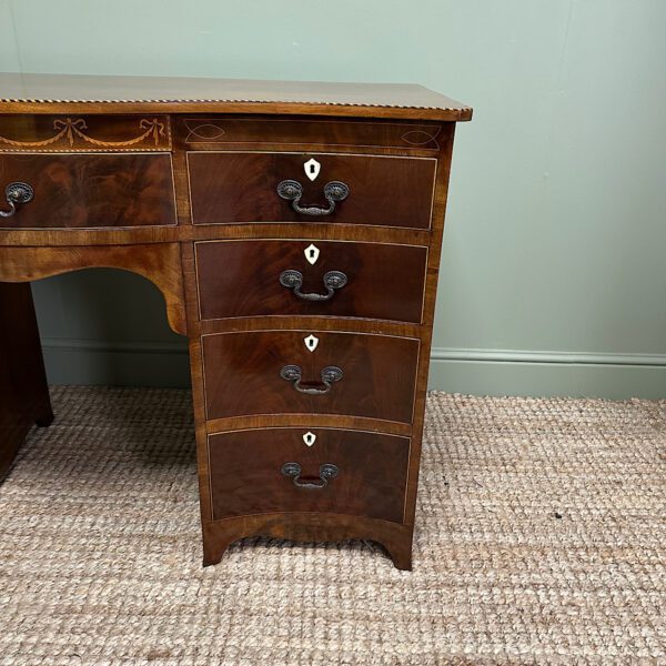 Outstanding Large Inlaid Victorian Mahogany Desk