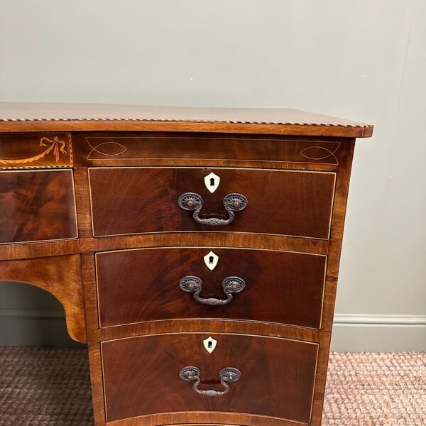 Outstanding Large Inlaid Victorian Mahogany Desk