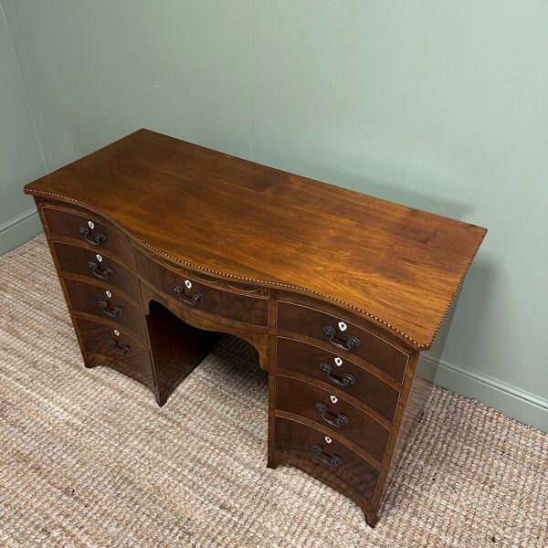 Outstanding Large Inlaid Victorian Mahogany Desk