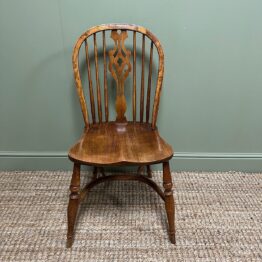 Set of 8 Ash Wheel Back kitchen Chairs
