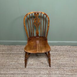 Set of 8 Ash Wheel Back kitchen Chairs