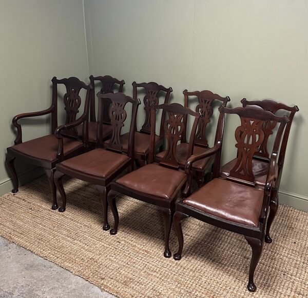 Quality Set Of 8 Antique Victorian Dining Chairs by William Walker & Sons 