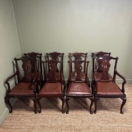 Quality Set Of 8 Antique Victorian Dining Chairs by William Walker & Sons