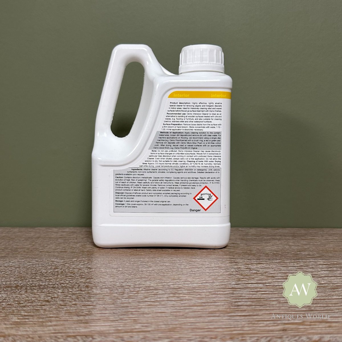 Osmo Intensive Cleaner - 1 Litre 2 Osmo Intensive Cleaner back of tub with label