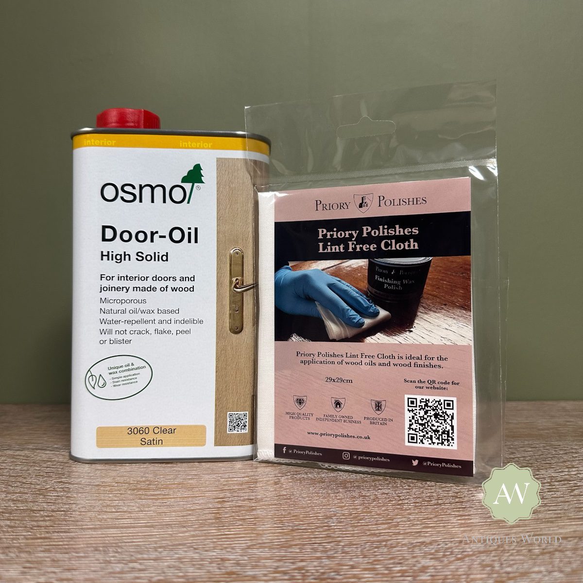 Osmo Door Oil - 1 Litre + Free Lint Free Cloth 5 Osmo Door Oil Satin with free lint free cloth