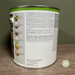 Osmo Stone and Terracotta Oil back of tin with label