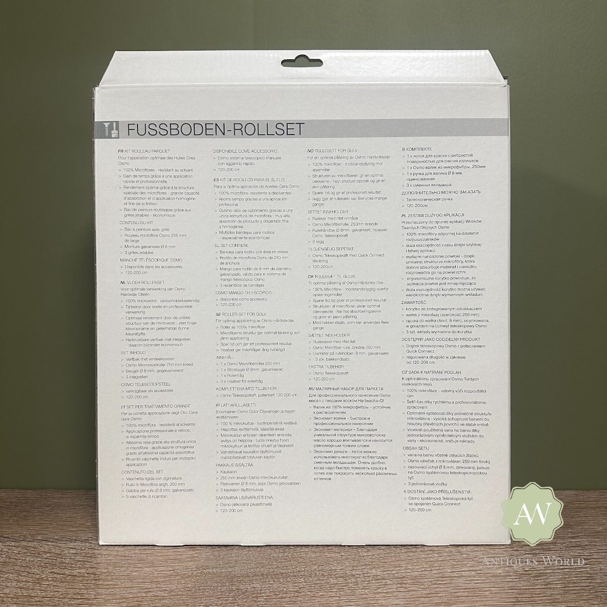 Osmo Floor Roller and Tray Set with Scraper Tool 2 Osmo Floor Roller and Tray Set with Scraper Tool back of box