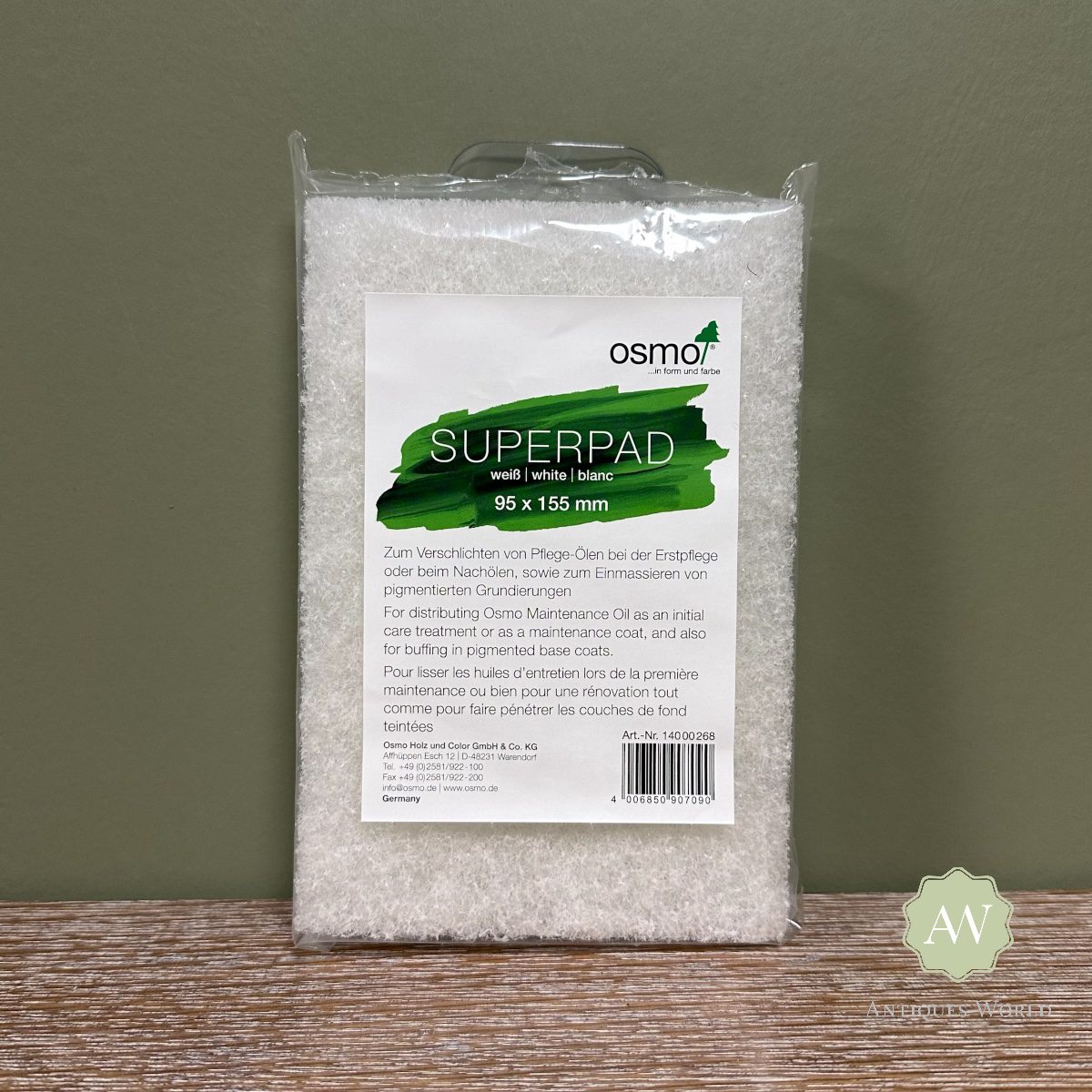 Osmo Hand Pad Holder | Application Fleece | Super Pad 8 Osmo Super Pad White