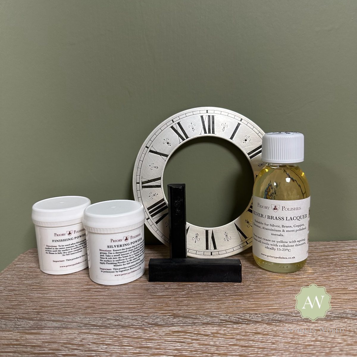 Antique Clock Dial Silvering Kit 3 Antique Clock Dial Silvering Kit