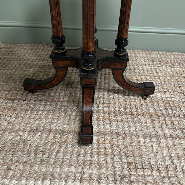 Small Amboyna Antique Victorian Occasional Table