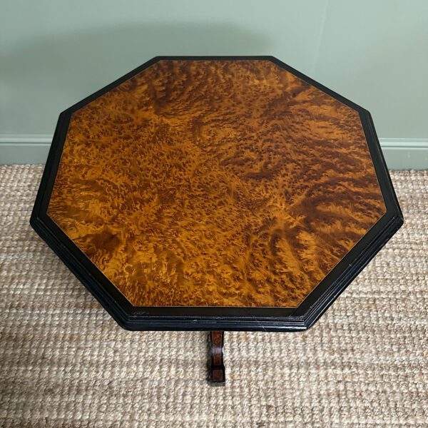 Small Amboyna Antique Victorian Occasional Table