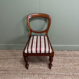 Elegant Set of 6 Victorian Mahogany Antique Balloon Back Chairs