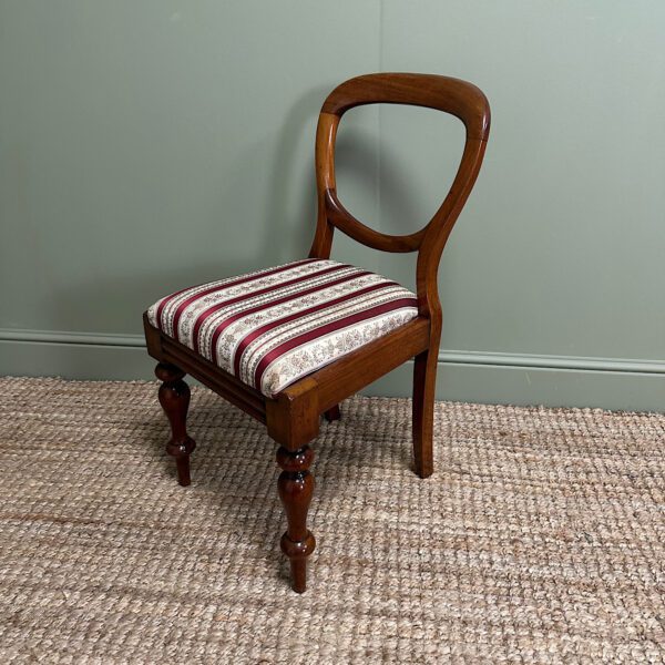 Elegant Set of 6 Victorian Mahogany Antique Balloon Back Chairs