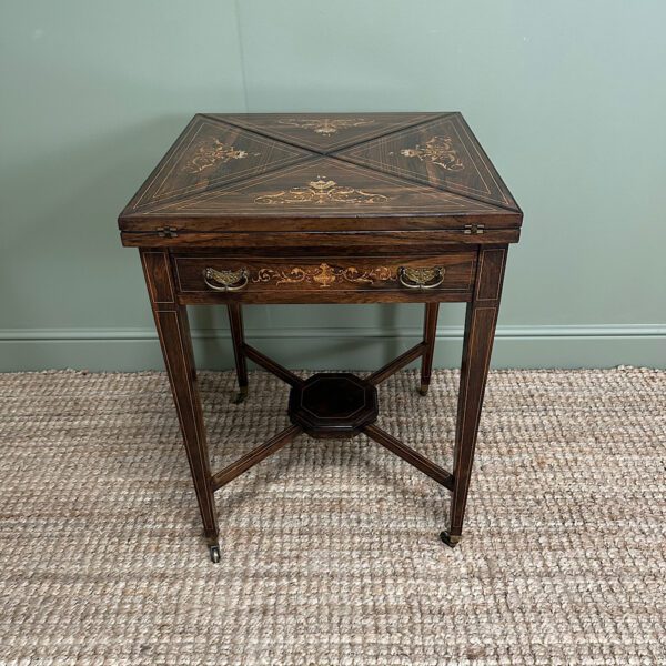 Stunning Antique Victorian Games Table / Card Table