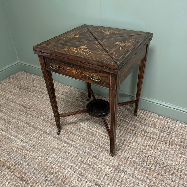 Stunning Antique Victorian Games Table / Card Table