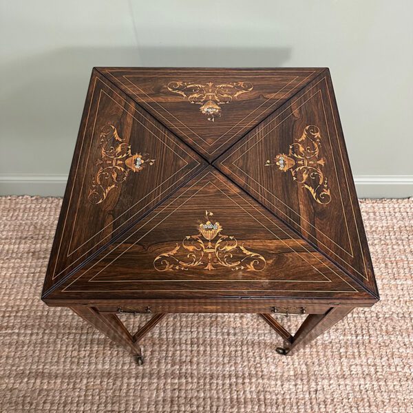 Stunning Antique Victorian Games Table / Card Table