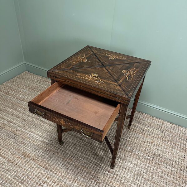 Stunning Antique Victorian Games Table / Card Table