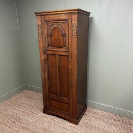 Quality Oak Antique Hall Wardrobe / Cupboard