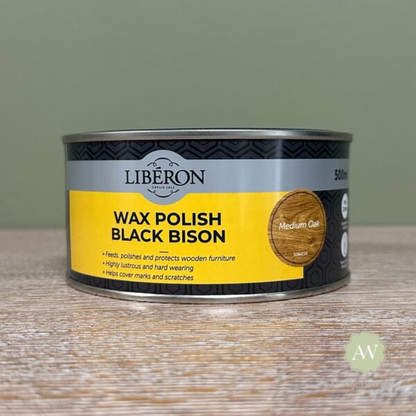 Liberon Wax Polish Black Bison Paste - Medium Oak
