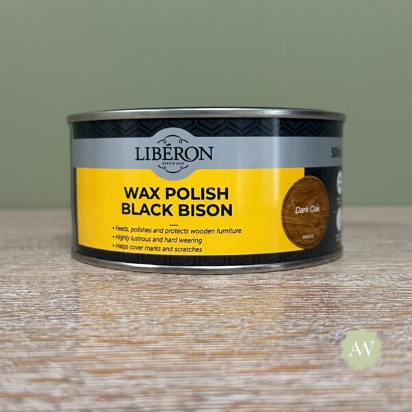 Liberon Wax Polish Black Bison Paste - Dark Oak
