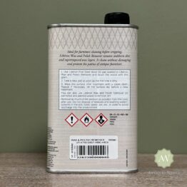 Liberon Wax and Polish Remover back of tin with label