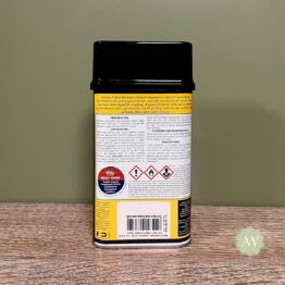 Liberon Liquid Beeswax with Pure Turpentine back of tin with label