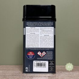 Liberon Danish Oil back of tin with label