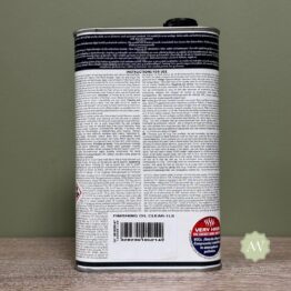 Liberon Finishing Oil back of tin with label