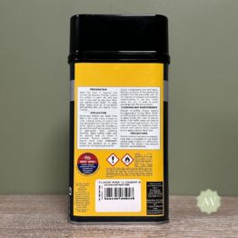Liberon Wood Floor Wax back of tin with label
