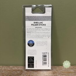 Liberon Shellac Filler Sticks back of packet with label