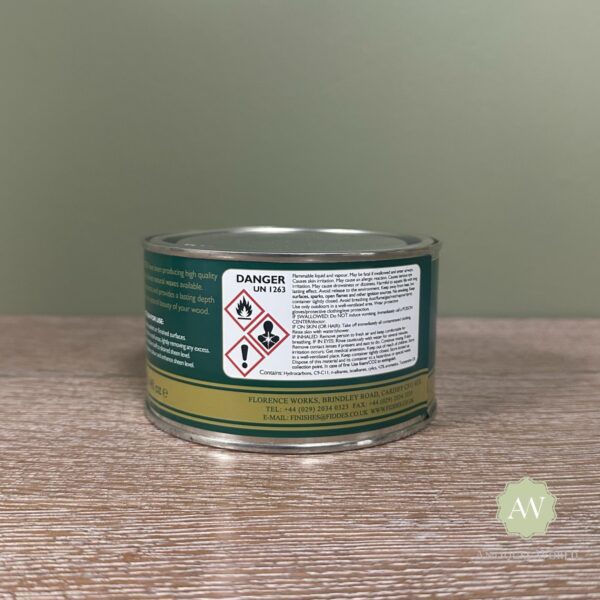 Fiddes Mellow Wax Furniture Polish back of tin with label