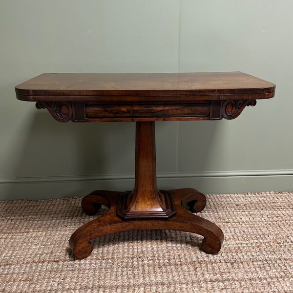 Stunning Antique Victorian Rosewood Card Table