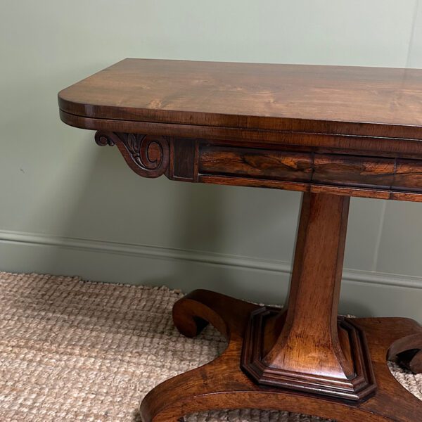 Stunning Antique Victorian Rosewood Card Table