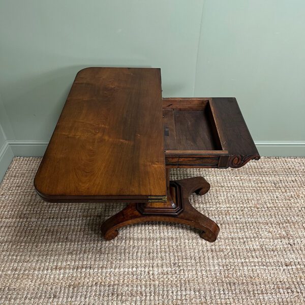 Stunning Antique Victorian Rosewood Card Table