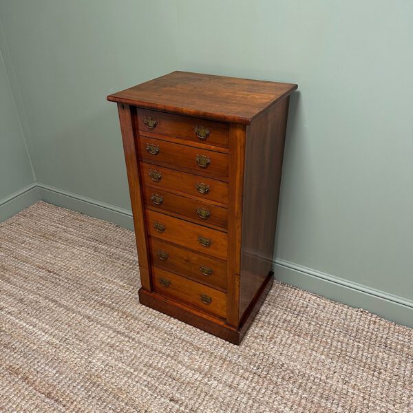 Spectacular Walnut Victorian Antique Wellington Chest