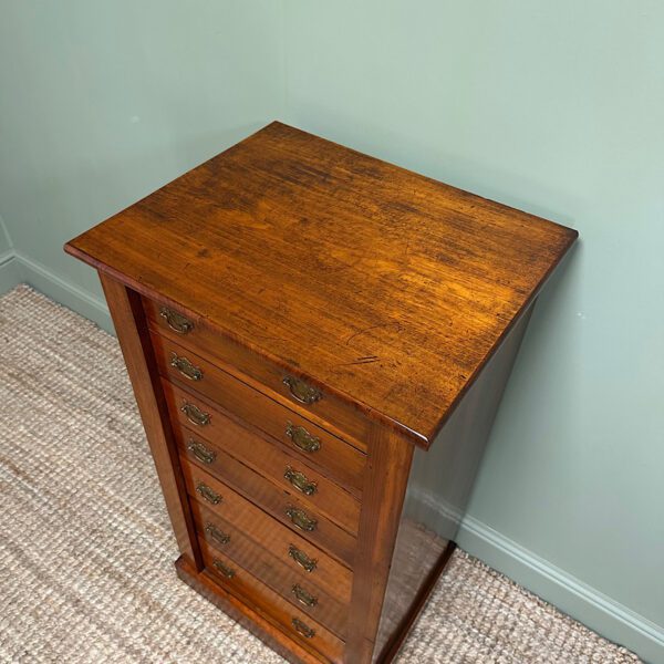 Spectacular Walnut Victorian Antique Wellington Chest