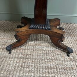 Quality Antique Regency Games Table with Brass Inlay