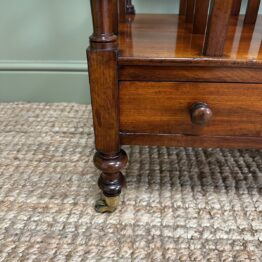 Spectacular Victorian Mahogany Antique Canterbury