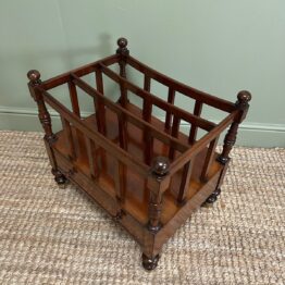 Spectacular Victorian Mahogany Antique Canterbury