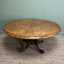 Magnificent Antique Oval Walnut Dining Table